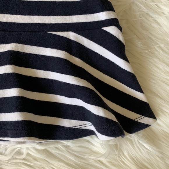 Gap Striped Peplum Zipper-Back Stretch Blouse - Picture 4 of 8